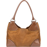 Prada Tessuto Leather Trim Hobo Shoulder Bag