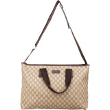 Gucci Monogram GG Supreme Large Tote Crossbody Handbag