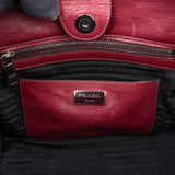 Prada Glace Calf Leather Twin Pocket Shopper Handbag