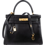 Hermès Box Calf Kelly 28 Sellier Handbag