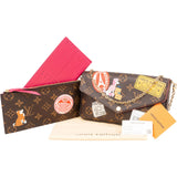 Louis Vuitton Monogram Canvas Limited Illustre World Tour Pochette Felicie Crossbody Bag