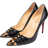 Christian Louboutin Multicolor Leather Leopard Patent Strap Pumps (36,5)