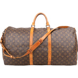 Louis Vuitton Monogram Canvas Keepall 60 Bandoulière Travel Bag