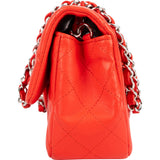 Chanel Quilted Lambskin Mini Rectangular Palladium Single Flap Crossbody Bag
