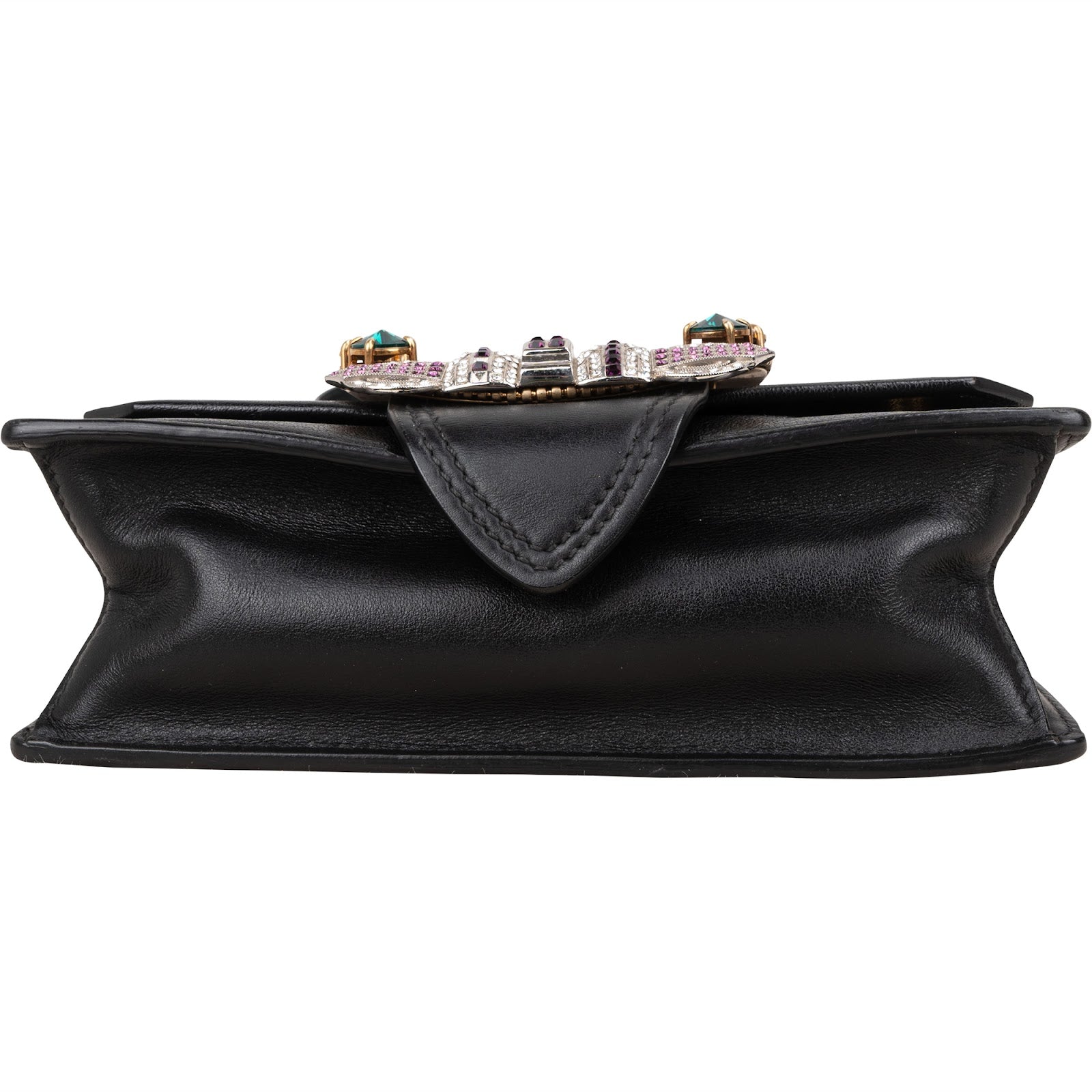 Miu Miu Madras Crystal Leather Crossbody Bag - vintageandkickz