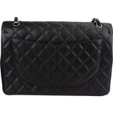 Chanel Quilted Caviar Leather Maxi Double Flap Crossbody Bag
