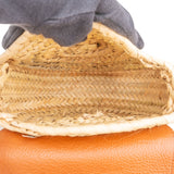Chloé Raffia Grained Leather Marcie Saddle Crossbody Bag