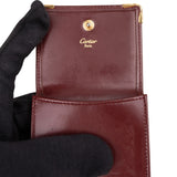 Cartier Bordeaux Leather Mini Coin Wallet