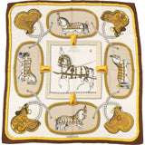 Hermès Grand Apparat Silk Carre 90 Scarf Tuch