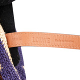 Loewe Ibiza Raffia Multicolor Zigzag Shell Tote Basket Shoulder Bag
