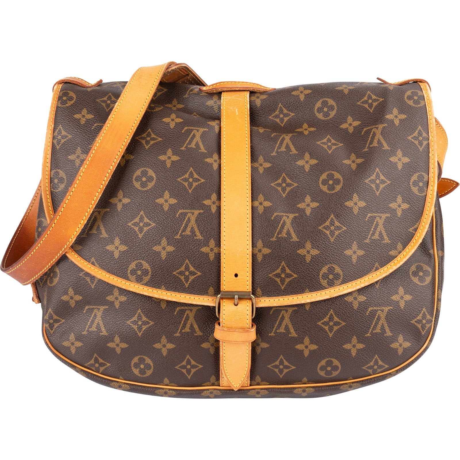 Louis Vuitton Monogram Canvas Saumur 35 Crossbody Bag - vintageandkickz