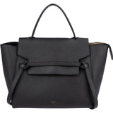 Celine Black Leather Grained Calfskin Belt Handbag