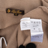 Loro Piana Brown Sleeveless Piped Knit Top (IT42)