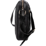 Gucci Black Guccissima Leather GG Messenger Crossbody Bag