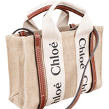 Chloé Mini Woody Canvas Tote Crossbody Handbag