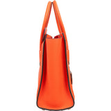 Céline Orange Grained Leather Luggage Handbag