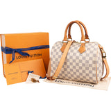 Louis Vuitton Monogram Damier Azur Canvas Speedy 25 Bandouliere Handbag