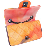Chanel Quilted Lamskskin Multicolor Flower Power Rectangular Single Flap Mini Crossbody Bag