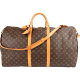 Louis Vuitton Monogram Canvas Keepall 60 Bandoulière Travel Bag