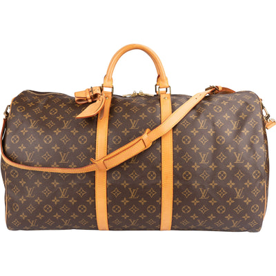 Louis Vuitton Monogram Canvas Keepall 60 Bandoulière Travel Bag