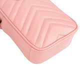 Gucci Matelassé Leather GG Marmont Mini Vertical Crossbody Bag