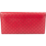 Gucci Red Microguccissima Leather Flap Continental Wallet