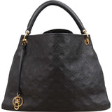 Louis Vuitton Noir Leather Monogram Empreinte Artsy MM Shoulder Bag