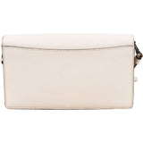 Coach Pebbled Leather Tea Rose Applique Foldover Crossbody Bag