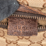 Gucci Grained Leather Monogram GG Canvas Small Crossbody Belt Bag
