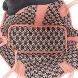 MCM Monogram Visetos Liz Pink Reversible Shopper Tote Shoulder Bag
