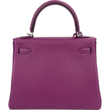 Hermès Swift Anemone Kelly Palladium 25 Sellier Handbag