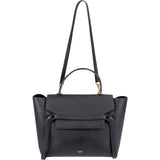 Celine Black Grained Calfskin Belt Handbag