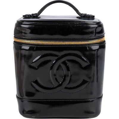 Chanel Patent Leather Vanity CC Handbag