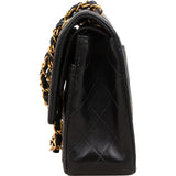 Chanel Quilted Lambskin Medium 24K Gold Double Flap Shoulder Bag