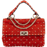 Valentino Garavani Suede Rockstud Spike Handbag