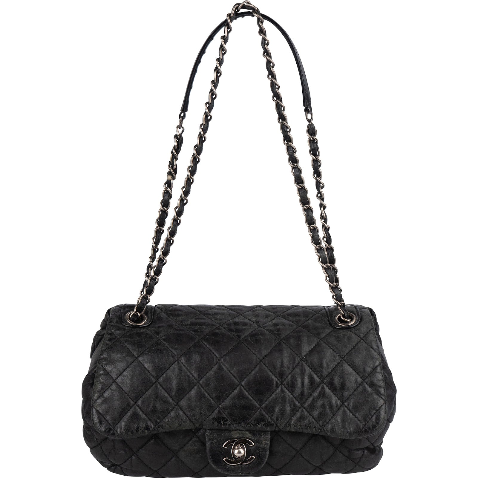 Chanel Quilted Lambskin Single Flap Crossbody Bag - vintageandkickz