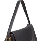 Fendi Black Leather Mamma Baguette Shoulder Bag