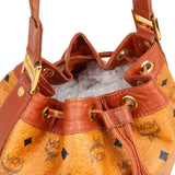 MCM Monogram Visetos Drawstring Bucket Crossbody Bag