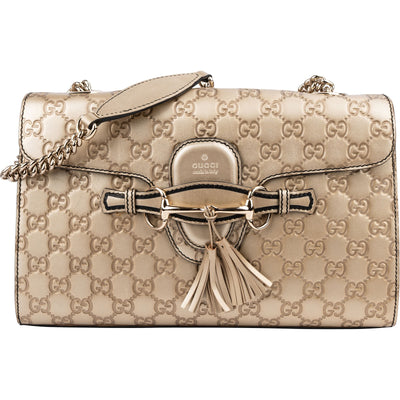 Gucci Guccissima Leather Emily Chain Shoulder Bag