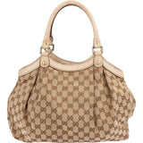 Gucci Monogram GG Canvas Sukey Medium Hobo Handbag