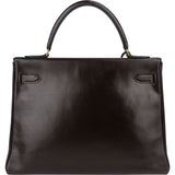 [🔄️B11 / F23] Hermès Box Calf Kelly 32 Sellier Handbag - vintageandkickz