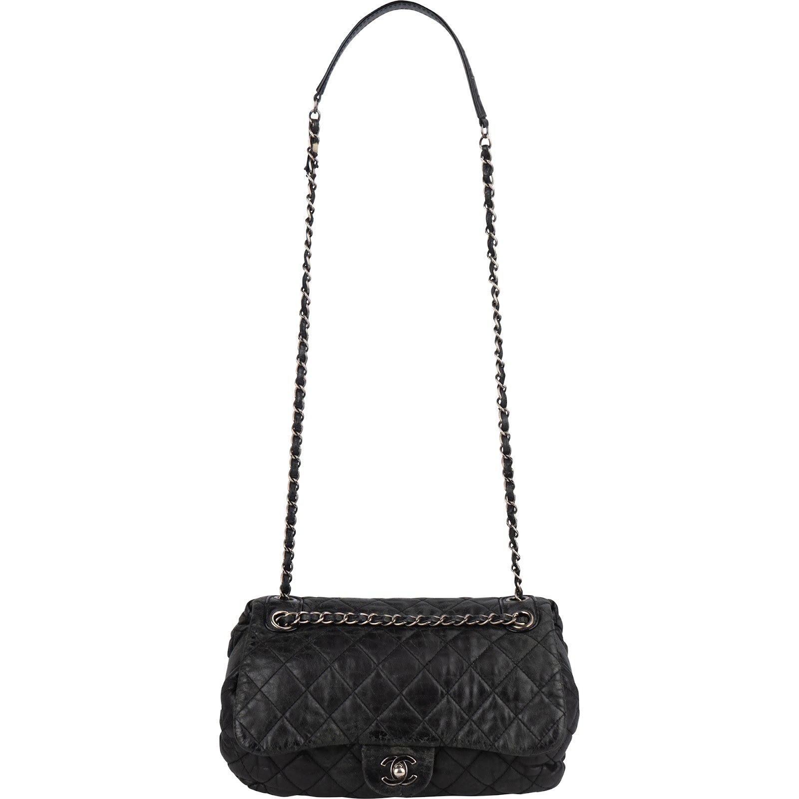 Chanel Quilted Lambskin Single Flap Crossbody Bag - vintageandkickz