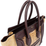 Céline Python Leather Tricolor Luggage Tote Handbag