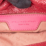 Stella McCartney Metallic Shaggy Mini Falabella Fold Over Tote Crossbody Handbag