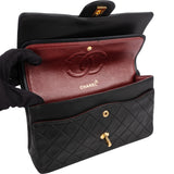 Chanel Quilted Lambskin 24K Gold Medium Double Flap Shoulder Bag