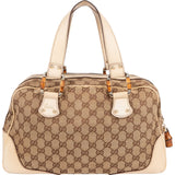 Gucci Monogram GG Diana Bamboo Boston Handbag