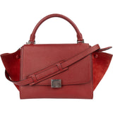 Celine Grained Leather and Suede Trapeze Handbag