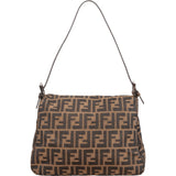 Fendi Monogram FF Zucca Mamma Baguette Shoulder Bag