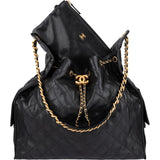 Chanel 25 Quilted Caviar Leather CC Drawstring Shoulder Bag