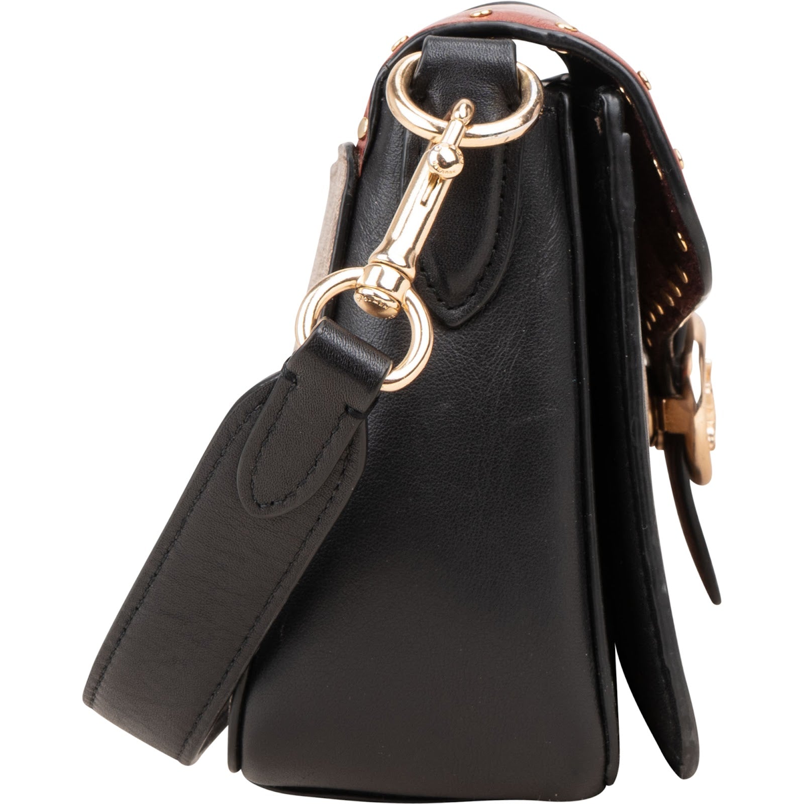 [🔄️B07 / F42] Coach Monogram Alie Signature Canvas Rivets Crossbody Bag - vintageandkickz